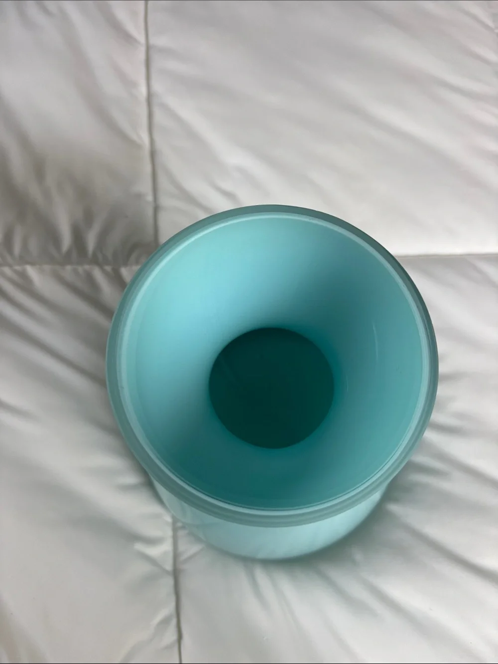 Crate & Barrel Zest Glass  6” Vase Blue